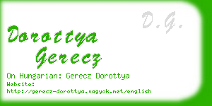 dorottya gerecz business card